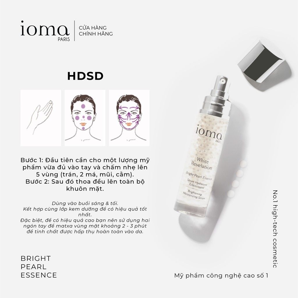 Tinh chất ngọc trai trắng sáng Ioma Paris Bright Pearl Essence 40ML