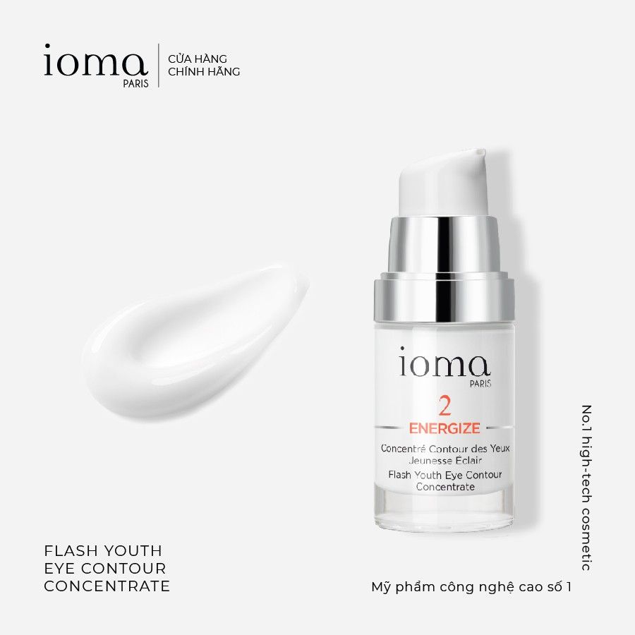 Tinh chất trẻ hóa da vùng mắt tức thì Ioma Paris Flash Youth Eye Contour Concentrate 15ML