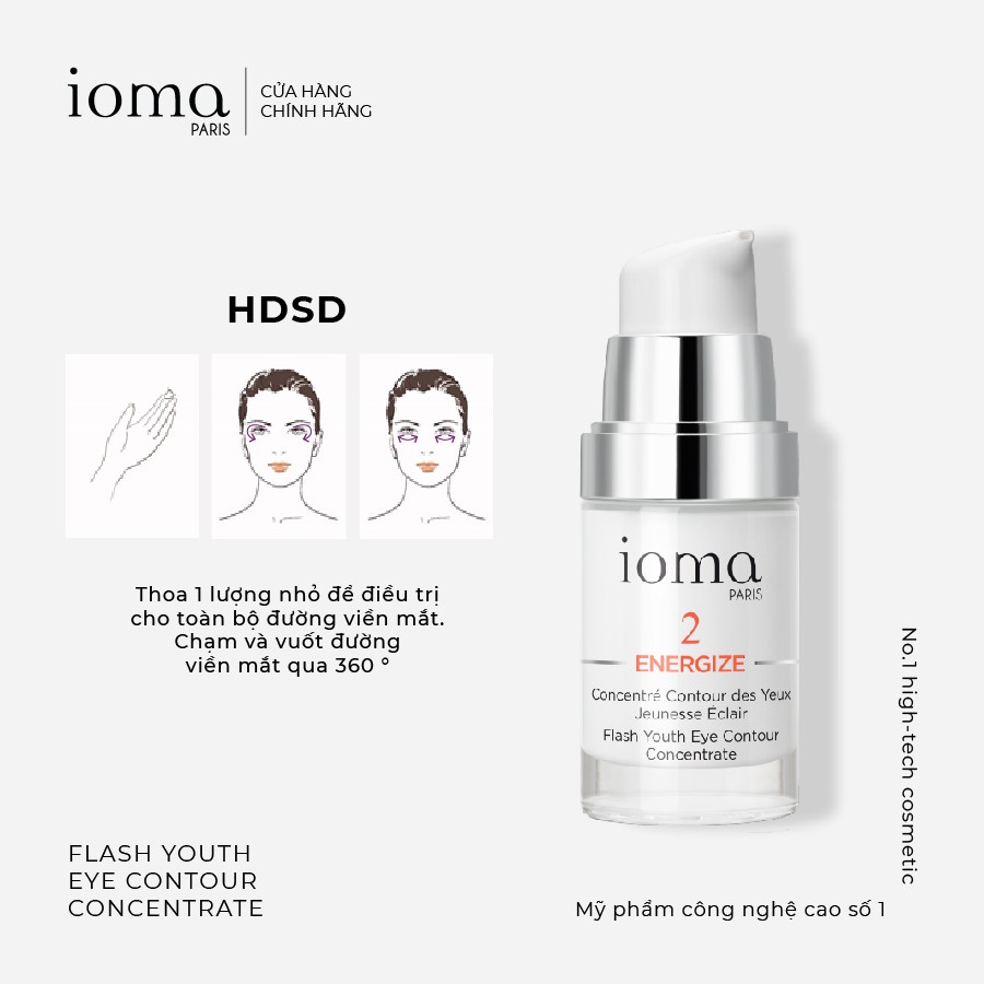 Tinh chất trẻ hóa da vùng mắt tức thì Ioma Paris Flash Youth Eye Contour  Concentrate 15MLTinh chất trẻ hóa da vùng mắt tức thì Ioma Paris – IOMA  Shop Việt Nam