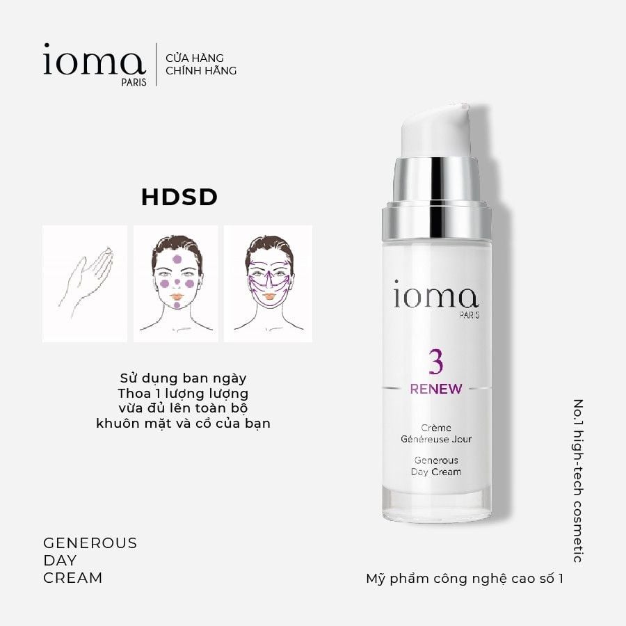 Kem trẻ hóa da ban ngày Ioma Paris Generous Day Cream 30ML