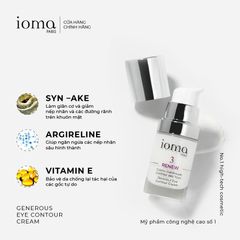 Kem chỉnh sửa trẻ hóa vùng mắt Ioma Paris Generous Eye Contour Cream 15ML