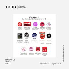 Kem trẻ hóa da ban đêm Ioma Paris Generous Night Cream 30ML