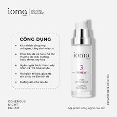 Kem trẻ hóa da ban đêm Ioma Paris Generous Night Cream 30ML