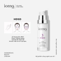 Kem trẻ hóa da ban đêm Ioma Paris Generous Night Cream 30ML