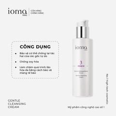 Kem tẩy trang làm sạch và tái cấu trúc da Ioma Paris Gentle Cleansing Cream 200ML