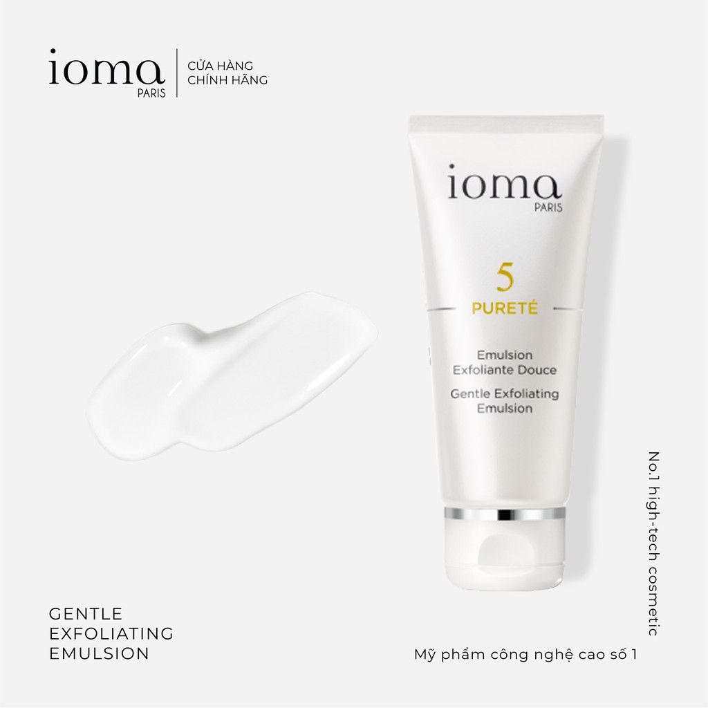 Nhũ tương tẩy da chết (có hạt) Ioma Paris Gentle Exfoliating Emulsion 50ML