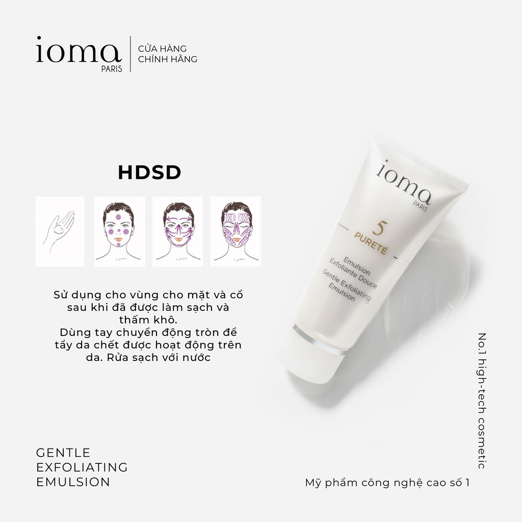 Nhũ tương tẩy da chết (có hạt) Ioma Paris Gentle Exfoliating Emulsion  50MLNhũ tương tẩy da chết (có hạt) Ioma Paris Gentle Exfoliating Emulsio –  IOMA Shop Việt Nam