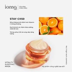 Mặt nạ ngủ cung cấp năng lượng tế bào Ioma Paris Vitality Sleeping Mask 50G