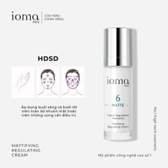 Kem điều tiết bã nhờn trên da Ioma Paris Mattifying Regulating Cream Day and Night 30ML