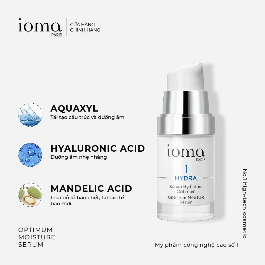 Tinh chất Hyaluronic  Ioma Paris Optimum Moisture Serum 15ML