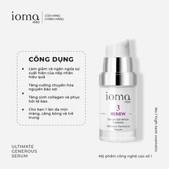 Serum trẻ hóa da toàn diện Ngày và đêm Ioma Paris Ultimate Generous Serum 15ML