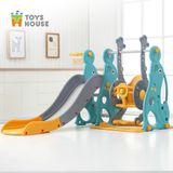  Xích đu kèm khung bóng rổ và cầu trượt, đồ chơi vận động cho bé Toys house WM19074 