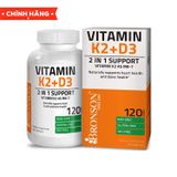  Bronson Vitamin K2 MK-7 + Vitamin D3, 120 Capsules 