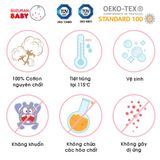  Áo sơ sinh Chitosan kháng khuẩn Suzuran Japan - Ngắn 