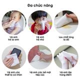  Khăn khô cao cấp cotton kháng khuẩn tiệt trùng Suzuran Japan tiện lời an toàn cho bé 80 miếng 