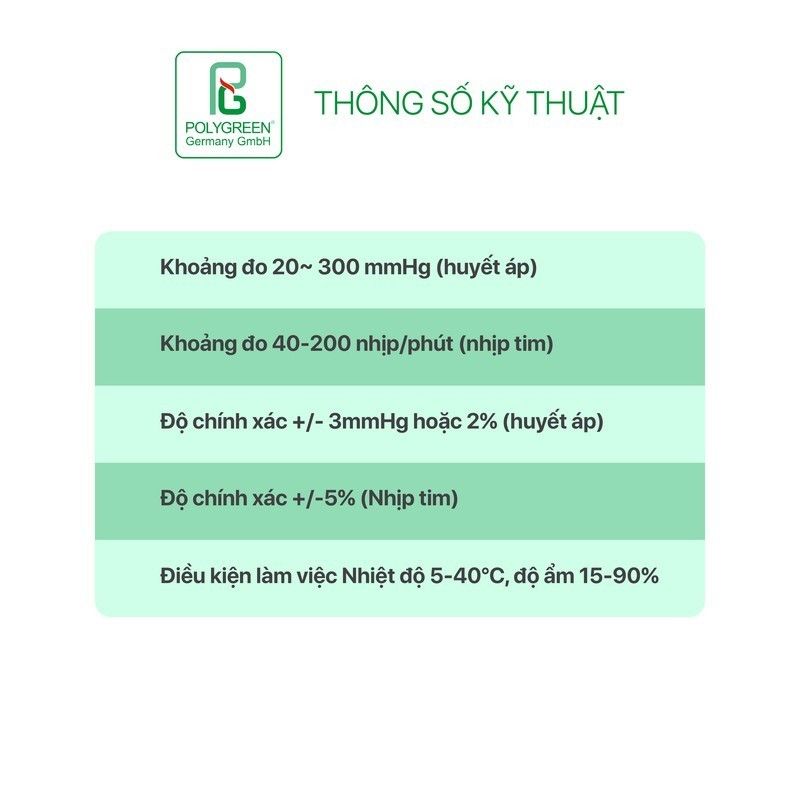  [ Tặng khẩu trang ] Máy đo huyết áp cổ tay Polygreen KP-6230 (cảnh báo HA cao) 