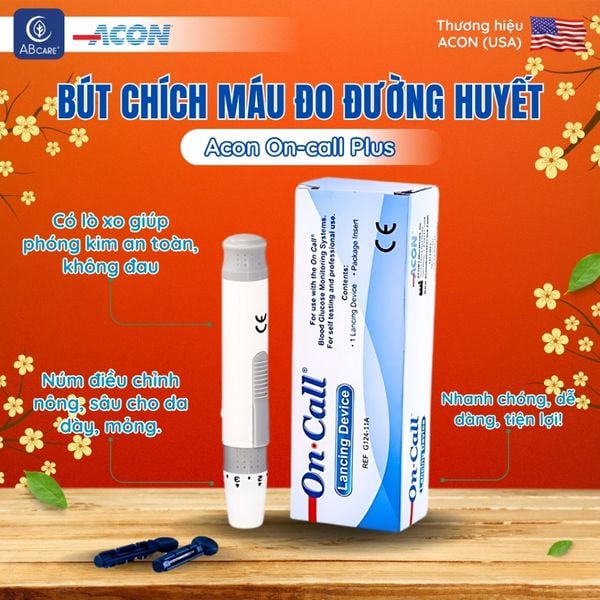  Bút chích máu đo đường huyết Acon On-call 