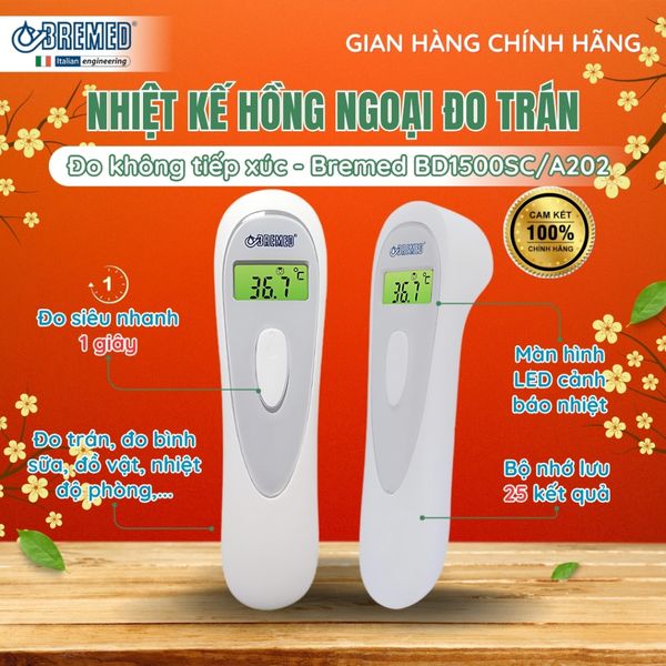  [ Chính Hãng ] Nhiệt Kế hồng ngoại đo trán không tiếp xúc Tiện Lợi An toàn cho bé  BD1500SC/A202 