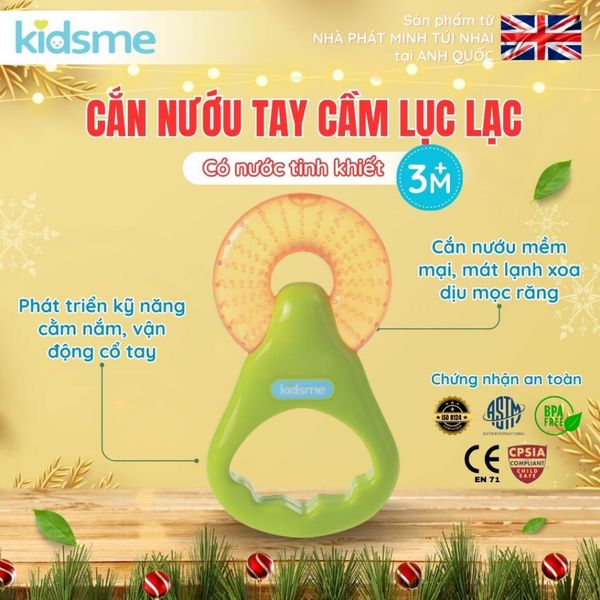  Cắn nướu có nước và tay cầm lục lạc kidsme 
