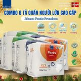  Combo 6 bịch tã quần người lớn cao cấp Abena Abri Flex Fremium siêu thấm hút lên đến 2.4 lít thoải mái để ngủ qua đêm 