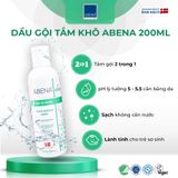  Combo Dầu gội tắm khô Abena tặng kèm 5 găng lau giúp làm sạch dịu nhẹ an toàn cho da - Nhập Khẩu Đan Mạch (Chai 200m ) 