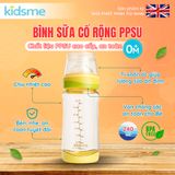  Bình sữa cổ rộng PPSU kidsme 240 ml 