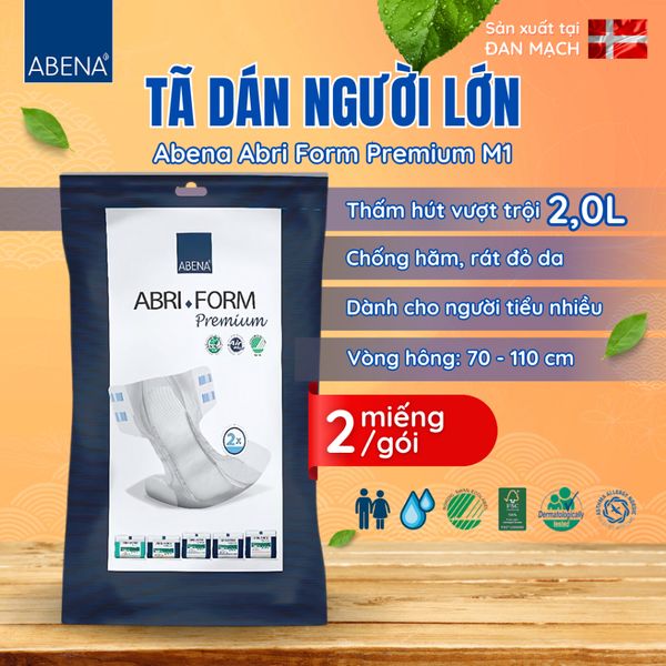  Tã dán người lớn Abena Abri Form Premium - Nhập khẩu Đan Mạch (Gói 2 miếng) 