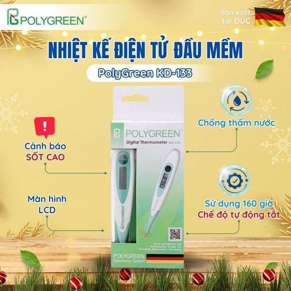  Nhiệt kế điện tử đầu mềm PolyGreen KD-133 