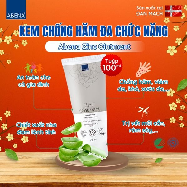  Kem đa năng Abena Zinc Ointment - Nhập Khẩu Đan Mạch 