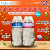 Bình sữa kim cương cổ rộng PPSU kidsme 240ml 