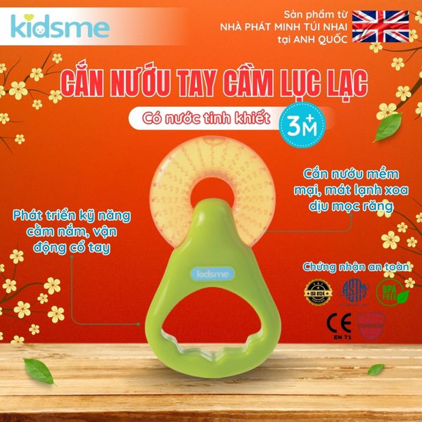  Cắn nướu có nước và tay cầm lục lạc kidsme 