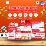  [ Có quà ] -Combo Suzuran 8 Món Cao Cấp Tiệt Trùng Kháng Khuẩn Đi Sinh Tiện Lợi An Toàn Cho Mẹ Và Bé 