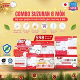  [ Có quà ] -Combo Suzuran 8 Món Cao Cấp Tiệt Trùng Kháng Khuẩn Đi Sinh Tiện Lợi An Toàn Cho Mẹ Và Bé 