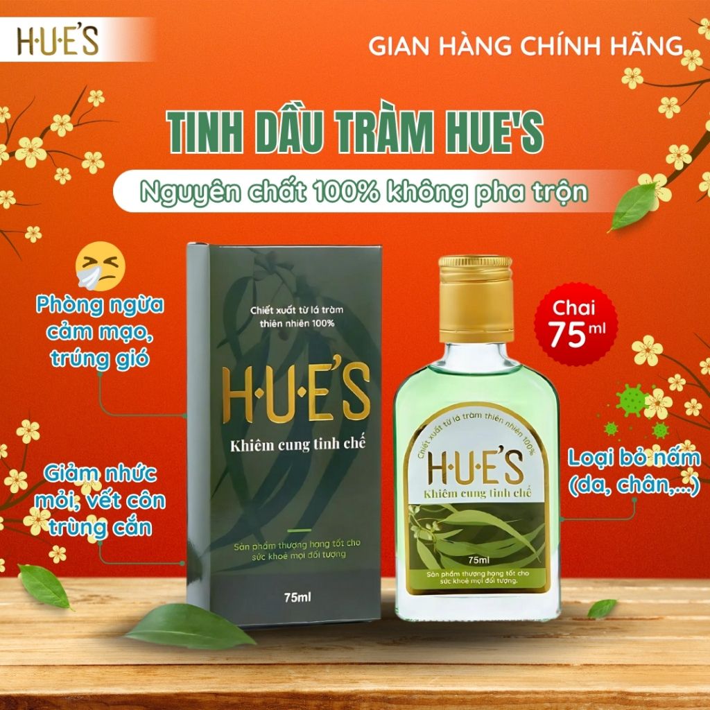  [CHÍNH HÃNG] Dầu Tràm H.U.E'S (Huế) - Khiêm Cung Tinh Chế 