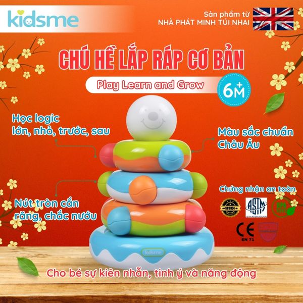  Đồ chơi chú hề lắp ráp cơ bản kidsme 