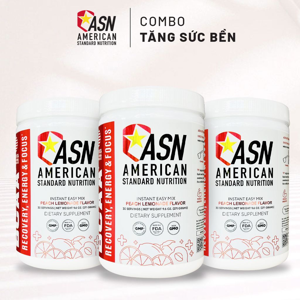 COMBO TĂNG SỨC BỀN: BỘ 3 ASN BCAA Plus 2:1:1