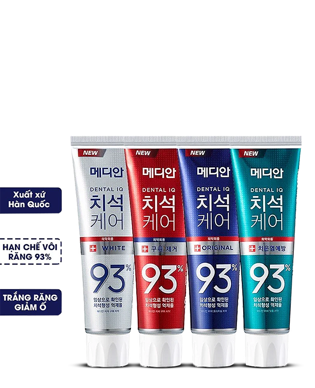 Kem đánh răng Hàn Quốc trắng răng MEDIAN DENTAL IQ 93% 120g