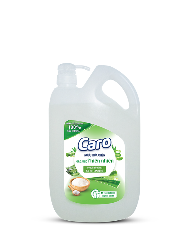 Nước rửa chén CARO Thiên nhiên Lô hội & Muối khoáng 2.1kg