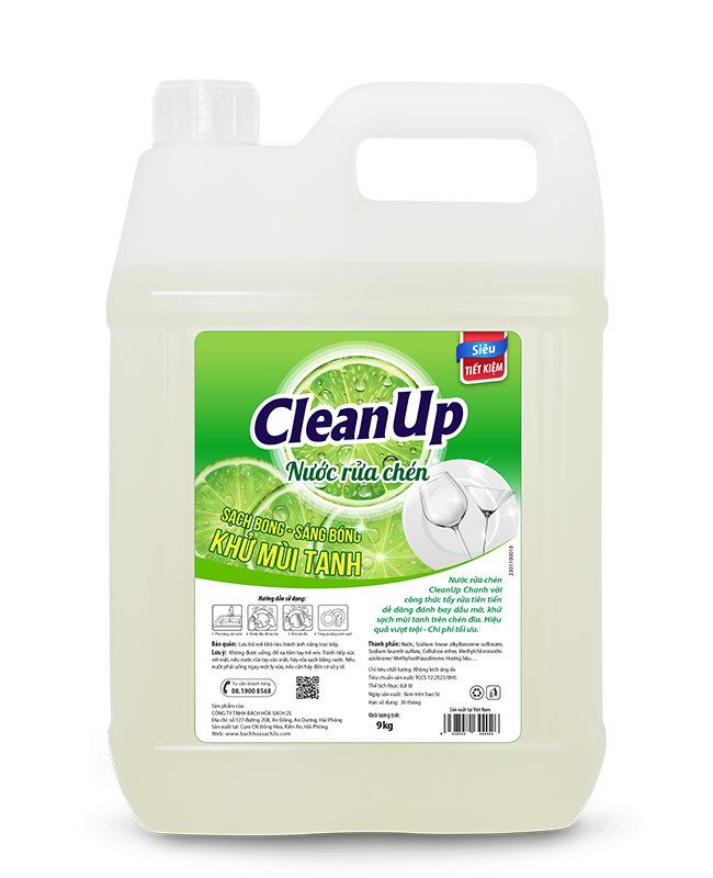 Nước rửa chén CLEANUP Chanh 9kg