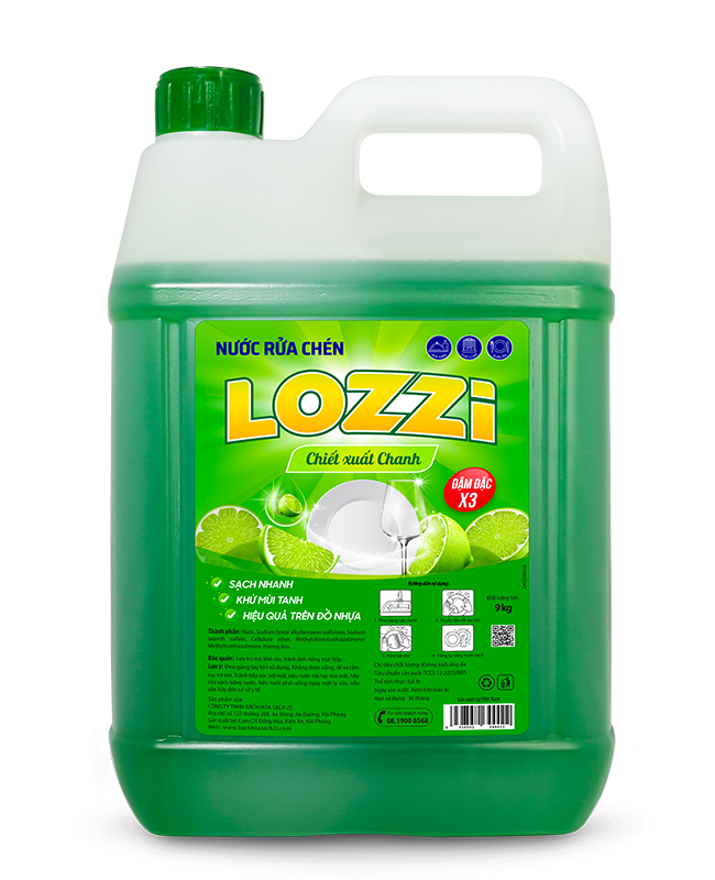 Nước rửa chén LOZZI Chanh 9kg