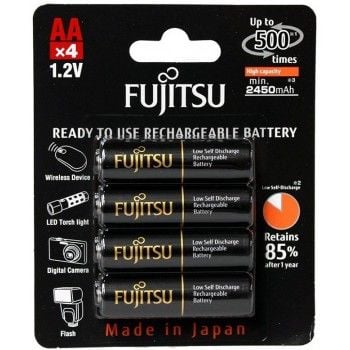 Pin Fujitsu AA 2450mAh Màu đen (Chính hãng )