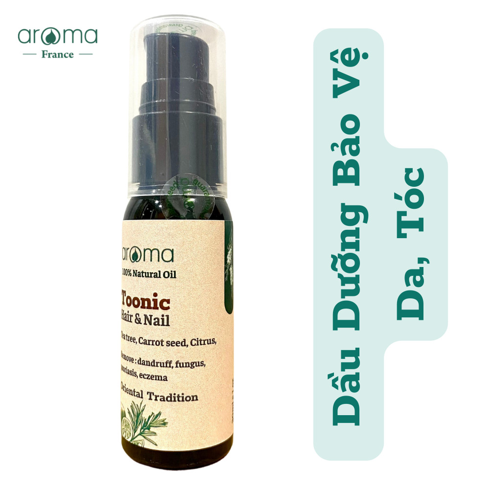 DẦU THIÊN NHIÊN TRỊ GÀU, NẤM DA ĐẦU, VẢY NẾN, CHÀM, NẤM MÓNG AN TOÀN TOONIC AROMA