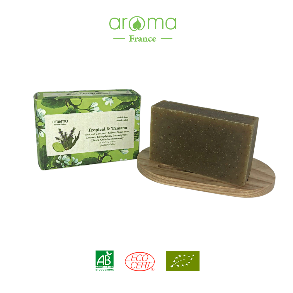 Xà phòng handmade Nhiệt đới Mù U - Tamanu Handcrafted Soap  - Xà phòng thiên nhiên Aroma - Xà phòng thủ công nhiệt đới mù u