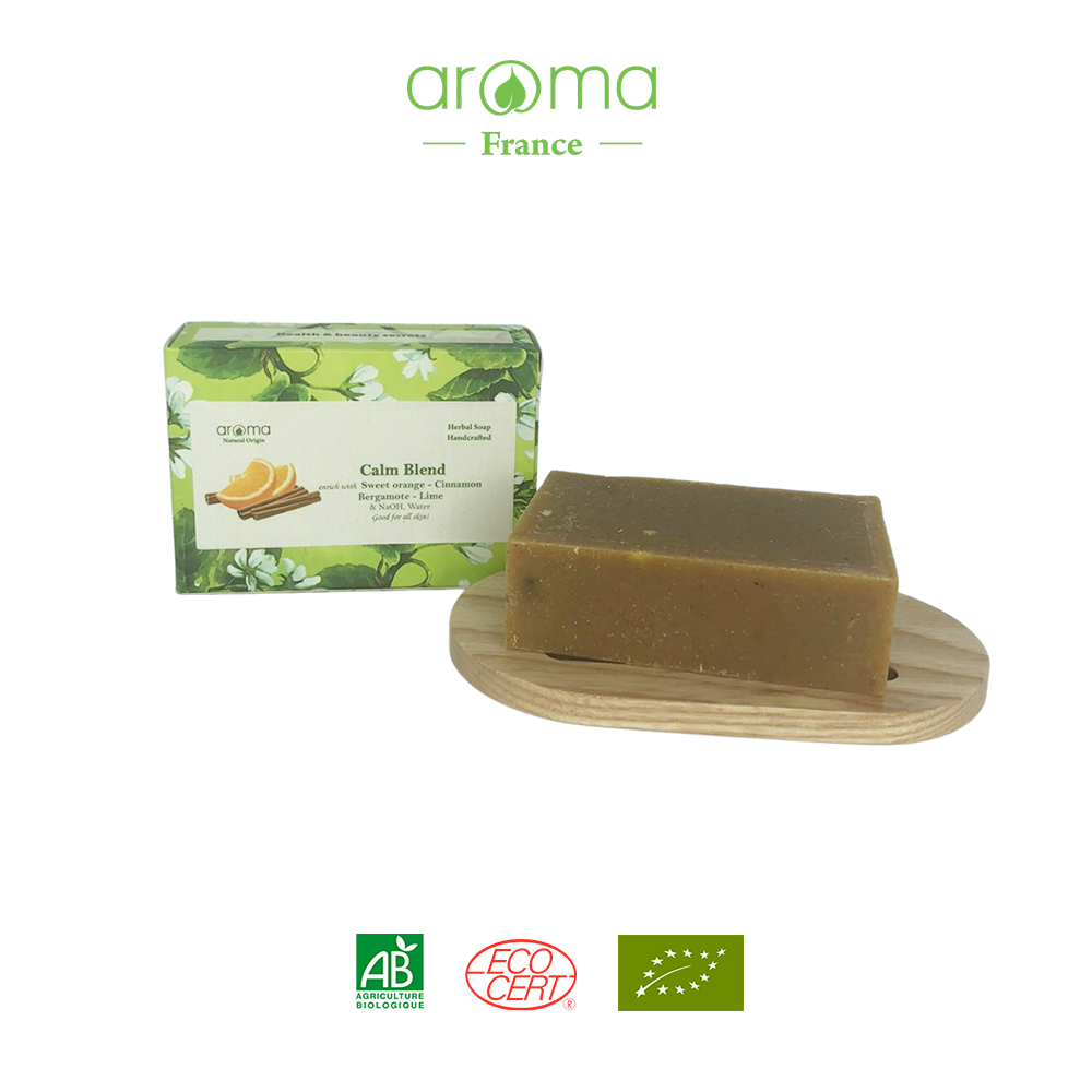 Xà phòng handmade Cam quế - Calm Blend Handcrafted Soap  - Xà phòng thiên nhiên Aroma - Xà phòng thủ công cam quế