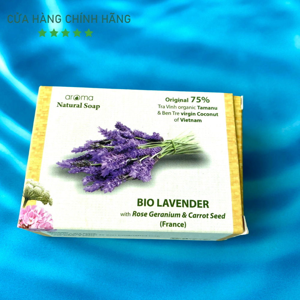 Xà phòng handmade Oải hương - Lavender Handcrafted Soap  - Xà phòng thiên nhiên Aroma - Xà phòng thủ công oải hương