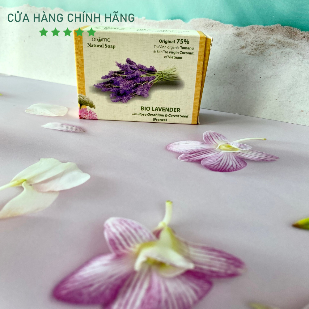 Xà phòng handmade Oải hương - Lavender Handcrafted Soap  - Xà phòng thiên nhiên Aroma - Xà phòng thủ công oải hương
