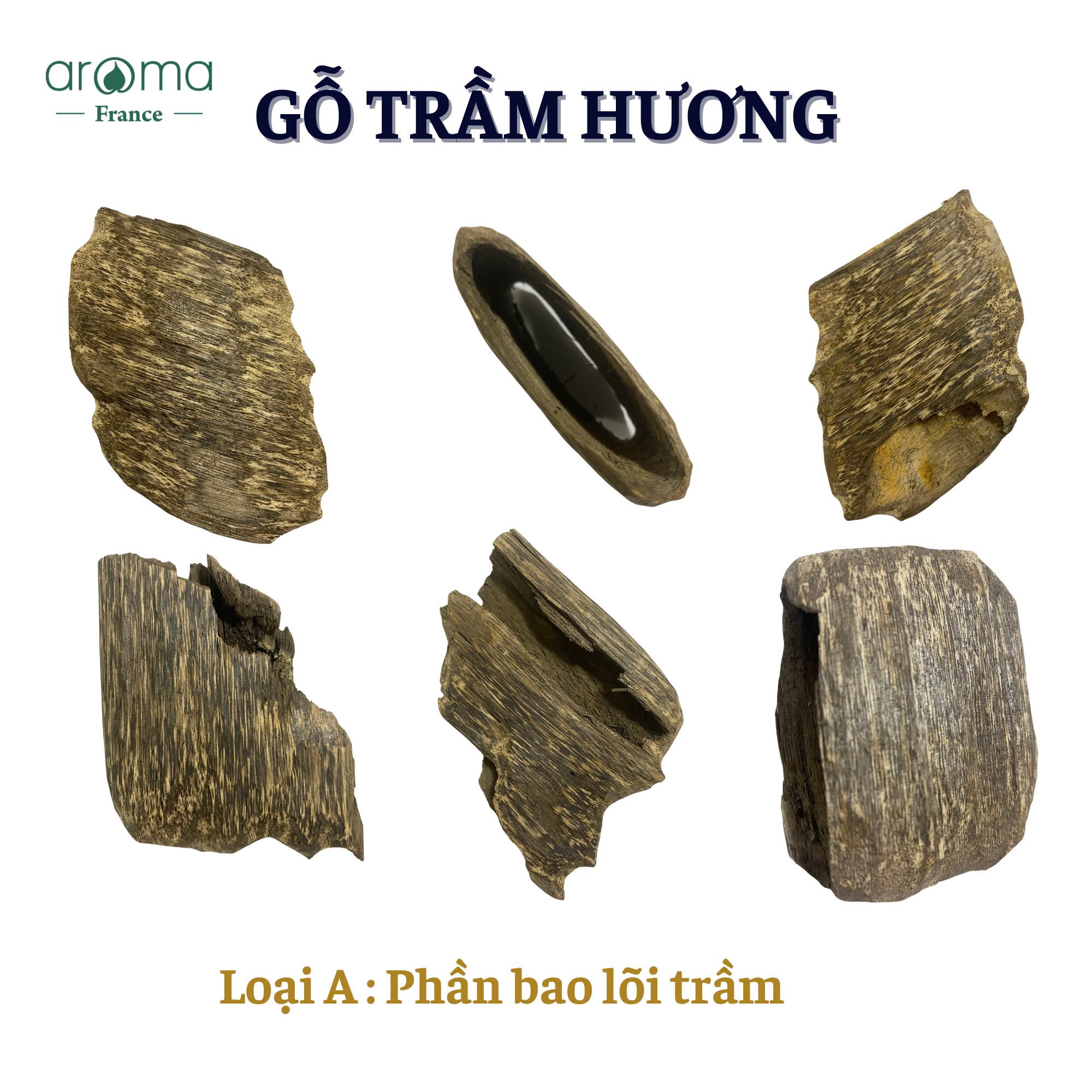 Gỗ trầm hương tự nhiên xông nhà, xông khai trương, xông lễ linh thiêng, xông xe,  thiền, uống trà