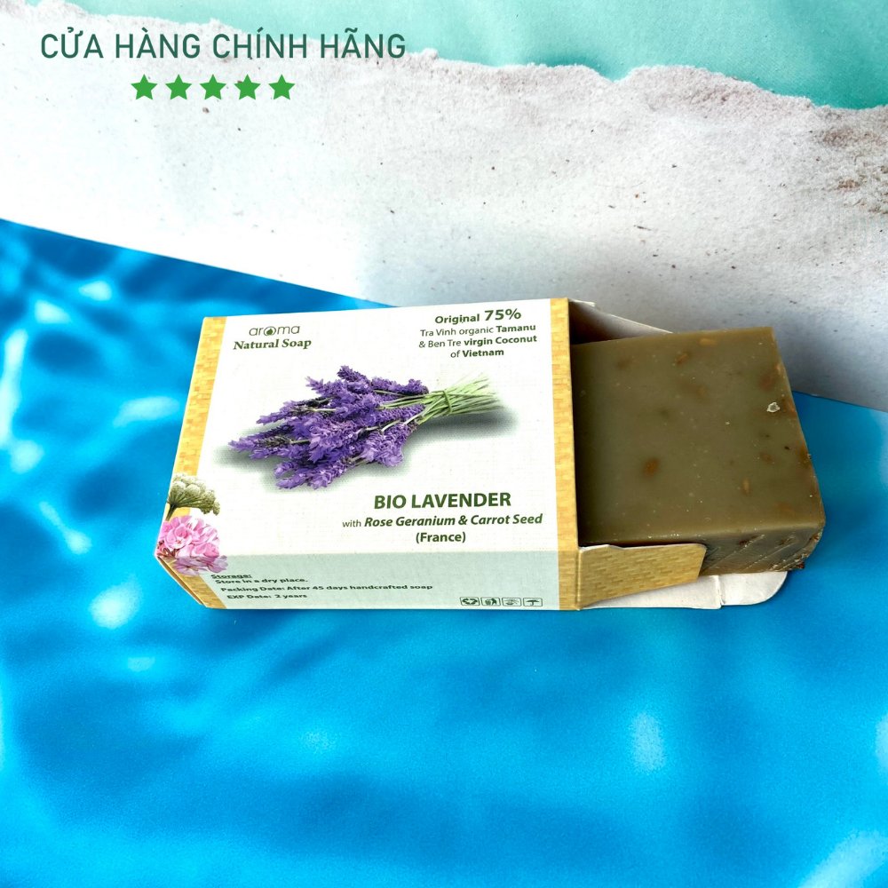 Xà phòng handmade Oải hương - Lavender Handcrafted Soap  - Xà phòng thiên nhiên Aroma - Xà phòng thủ công oải hương