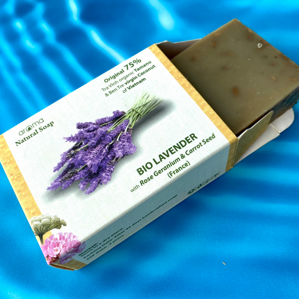 Xà phòng handmade Oải hương - Lavender Handcrafted Soap  - Xà phòng thiên nhiên Aroma - Xà phòng thủ công oải hương