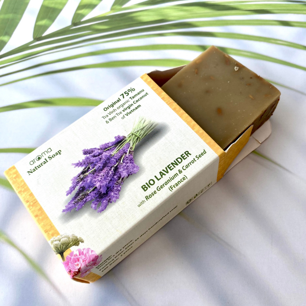 Xà phòng handmade Oải hương - Lavender Handcrafted Soap  - Xà phòng thiên nhiên Aroma - Xà phòng thủ công oải hương